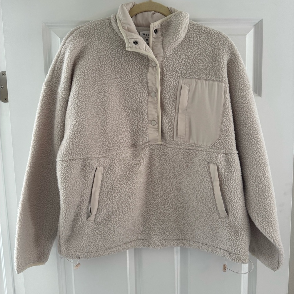 Women's Cream Fleece Jacket